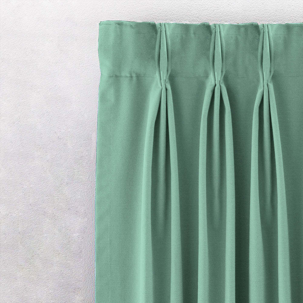 Jacquard Room Darkening Curtains in Tea Green Set Of 2 - (P13)