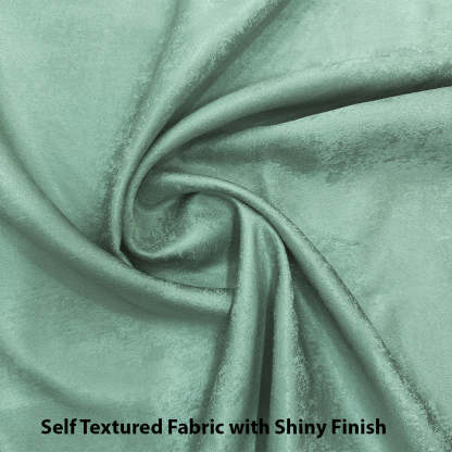 Jacquard Room Darkening Curtains in Tea Green Set Of 2 - (P13)
