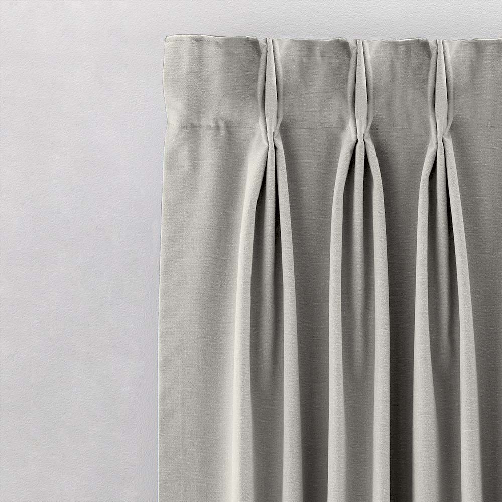 Jacquard Room Darkening Curtains in Linen Green Set Of 2 - (P132)