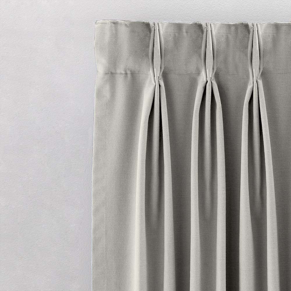 Jacquard Room Darkening Curtains in Linen Green Set Of 2 - (P132)