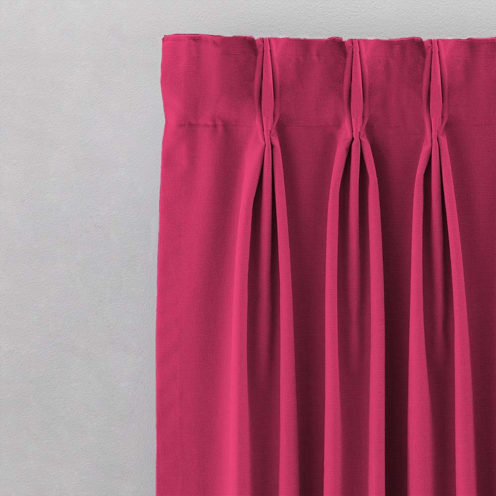 Jacquard Room Darkening Curtains in Watermelon Pink Set Of 2 - (P139)
