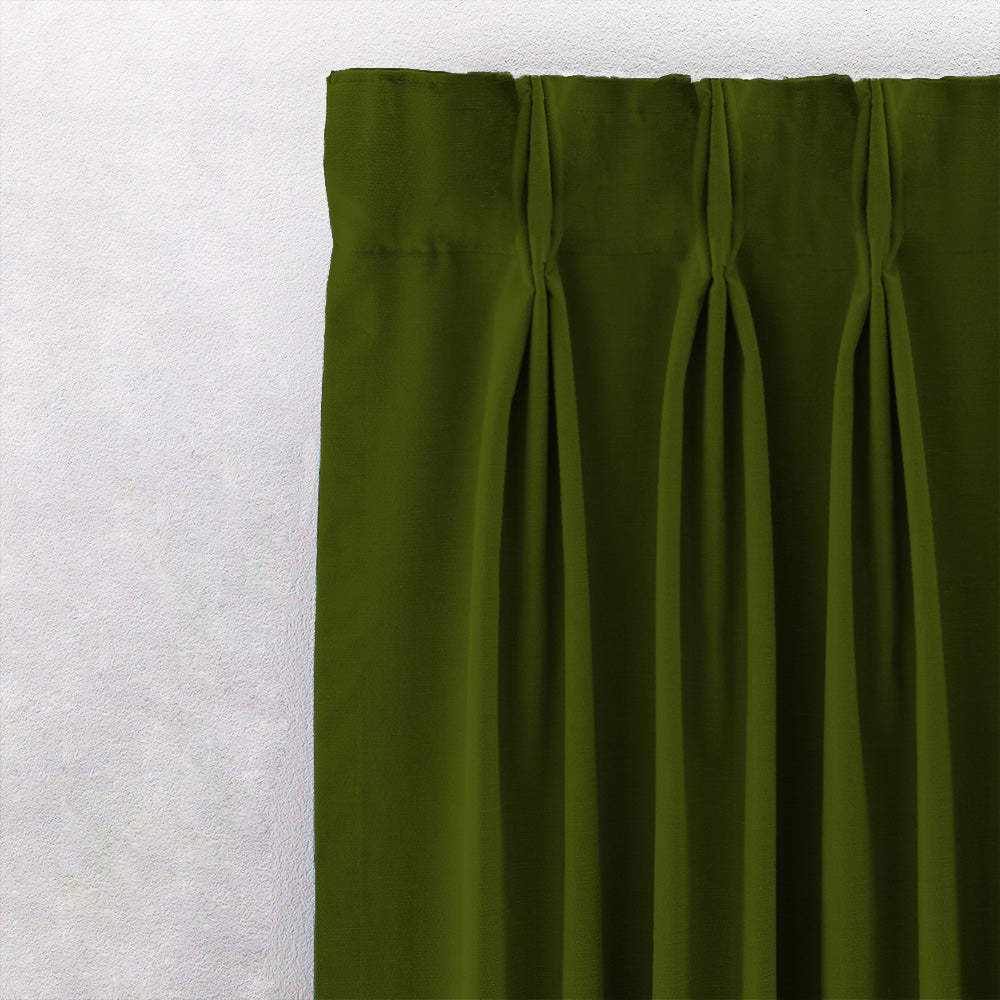 Jacquard Room Darkening Curtains in Seaweed Green Set Of 2 - (P14)