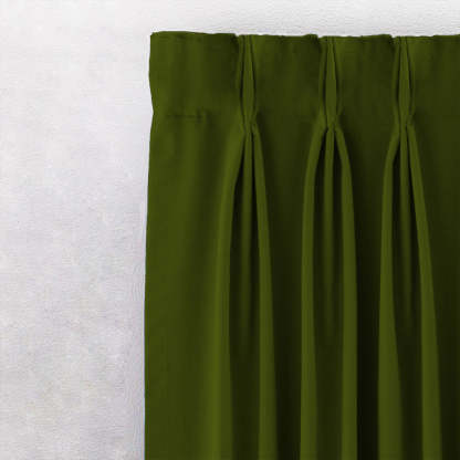 Jacquard Room Darkening Curtains in Seaweed Green Set Of 2 - (P14)