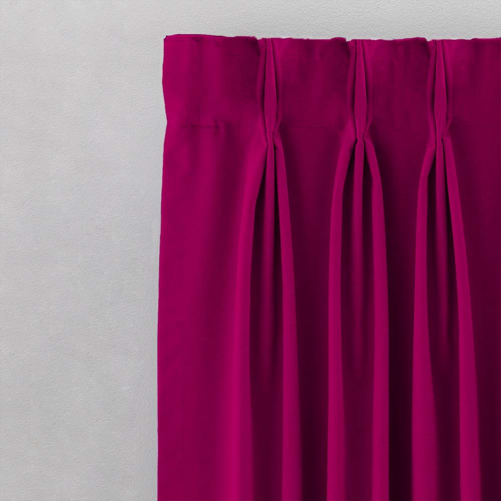 Jacquard Room Darkening Curtains in Hibiscus Pink Set Of 2 - (P140)
