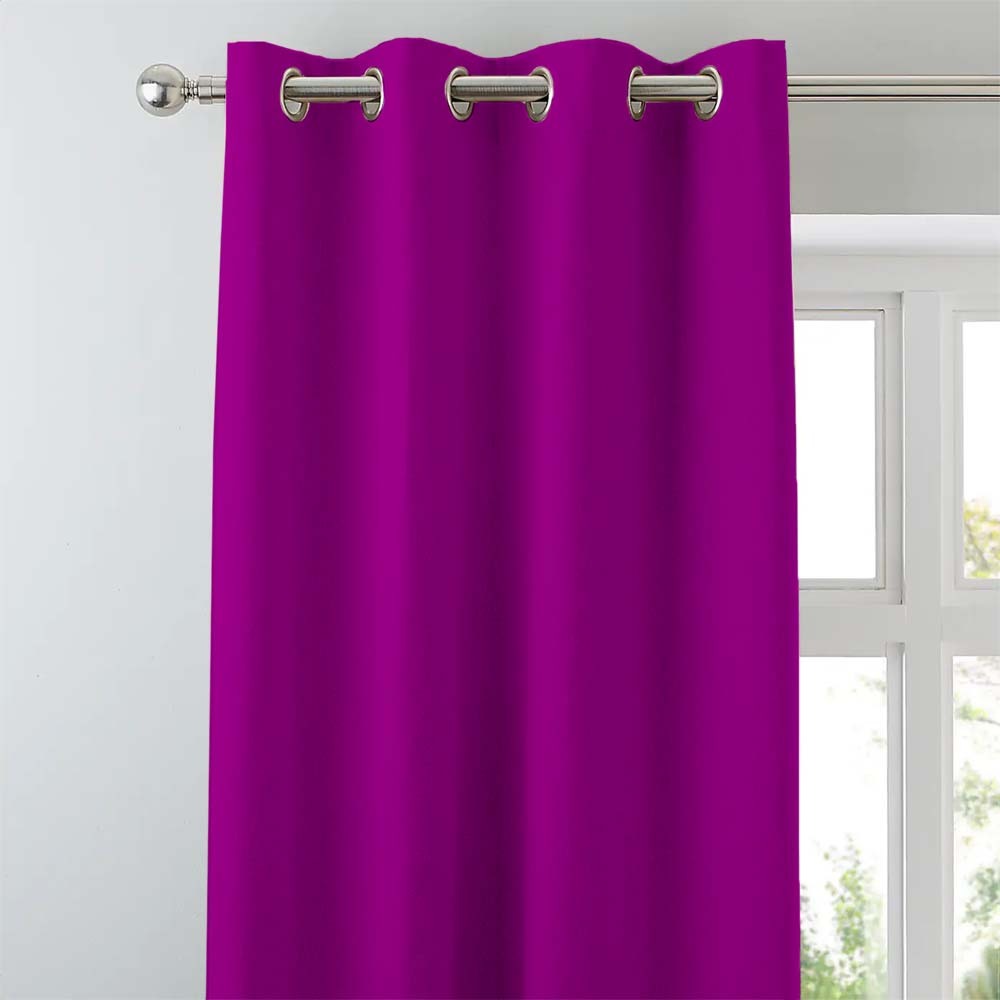 Jacquard Room Darkening Curtains in Smitten Purple Set Of 2 - (P141)