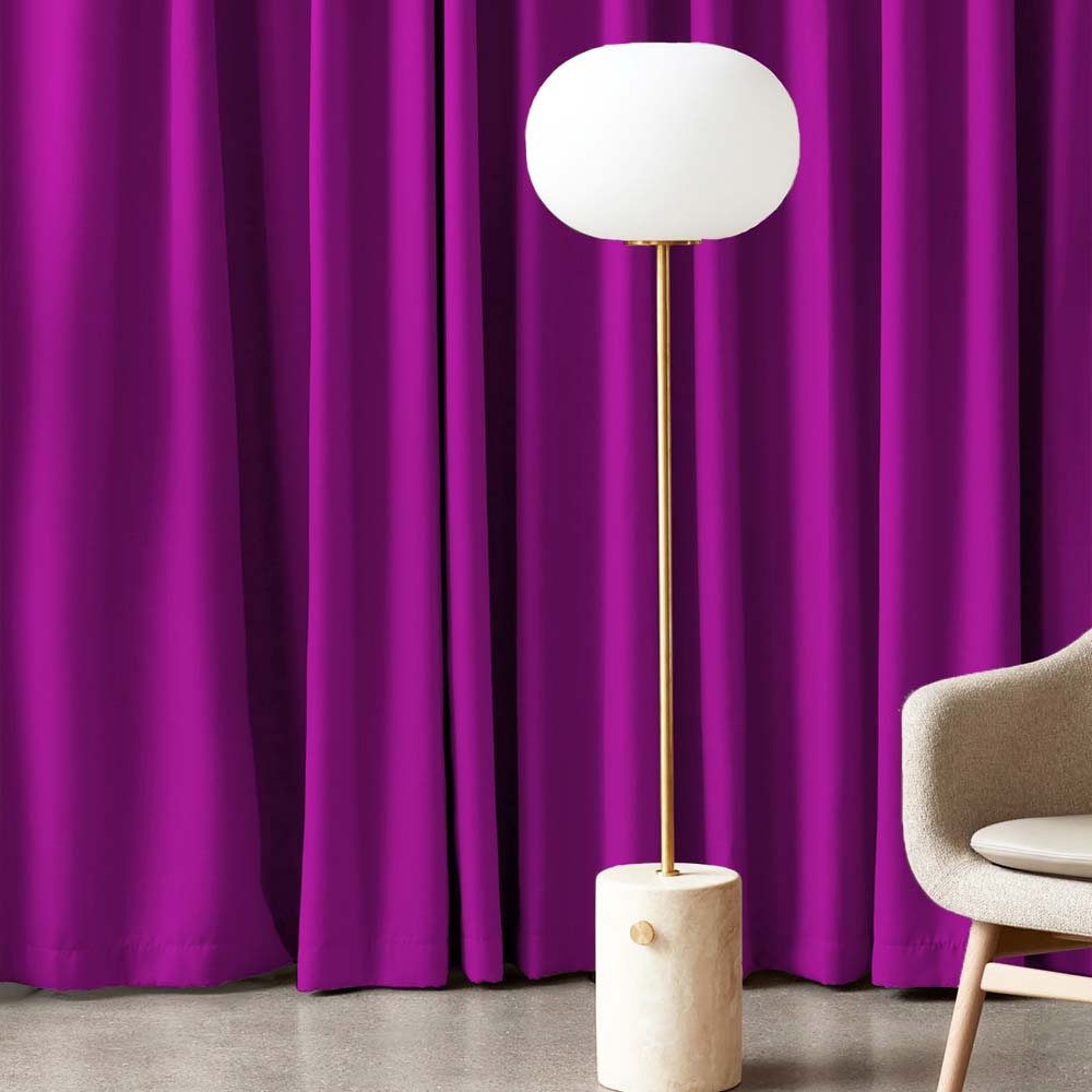 Jacquard Room Darkening Curtains in Smitten Purple Set Of 2 - (P141)