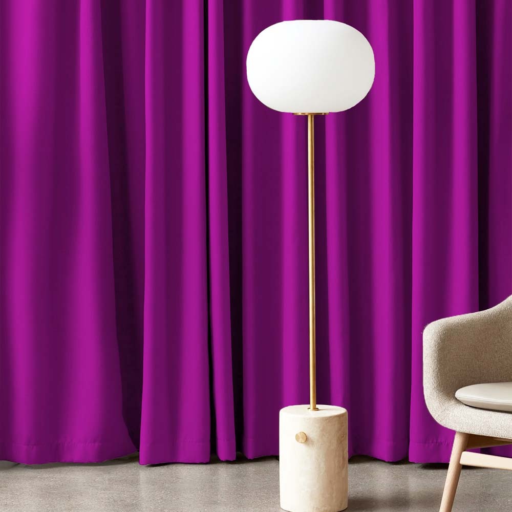 Jacquard Room Darkening Curtains in Smitten Purple Set Of 2 - (P141)