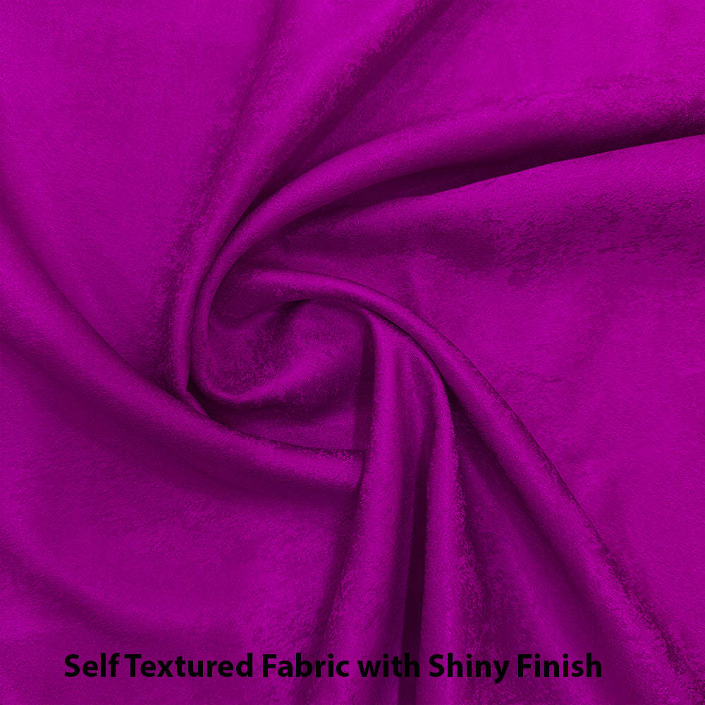 Jacquard Room Darkening Curtains in Smitten Purple Set Of 2 - (P141)