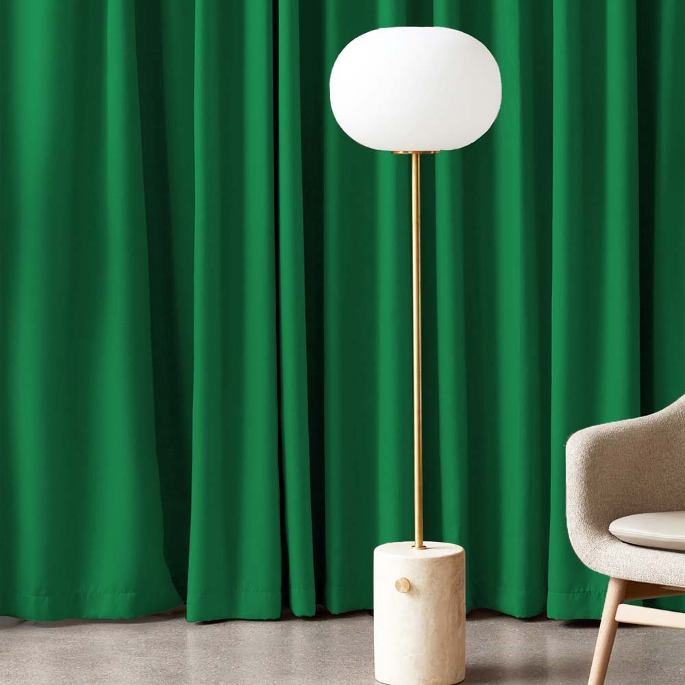 Jacquard Room Darkening Curtains in Treetop Green Set Of 2 - (P147)