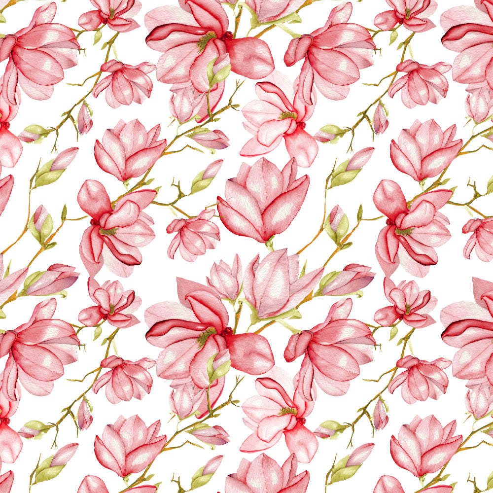 Bold Blossoms Floral Red Heavy Satin Room Darkening Curtains Set Of 2 - (DS147D)