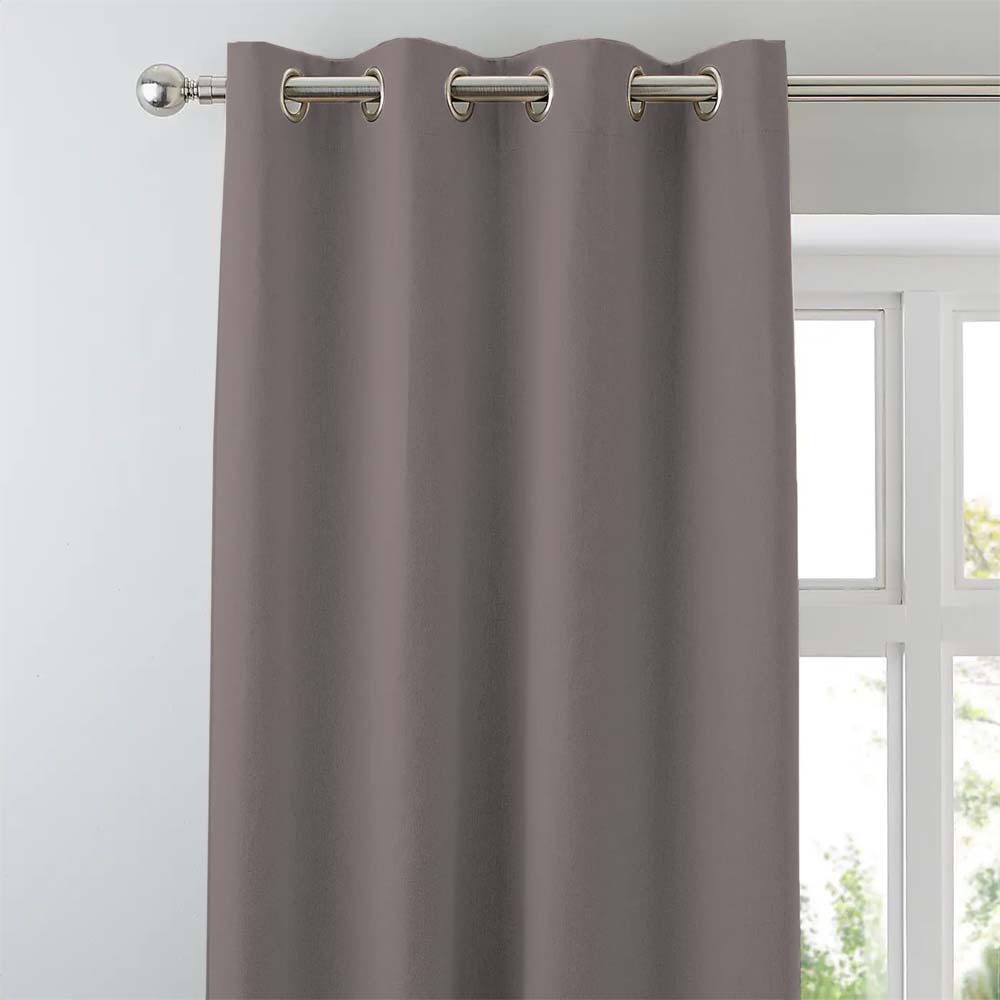 Jacquard Room Darkening Curtains in Mink Grey Set Of 2 - (P149)