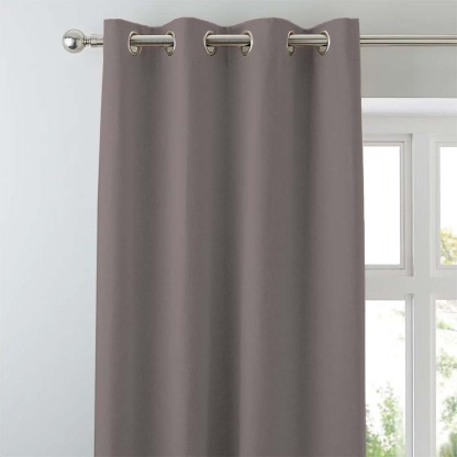 Jacquard Room Darkening Curtains in Mink Grey Set Of 2 - (P149)