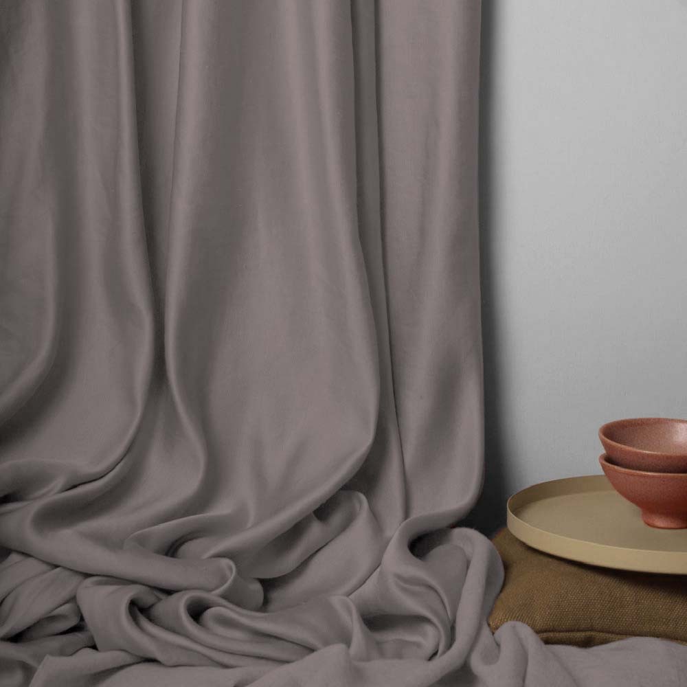 Jacquard Room Darkening Curtains in Mink Grey Set Of 2 - (P149)