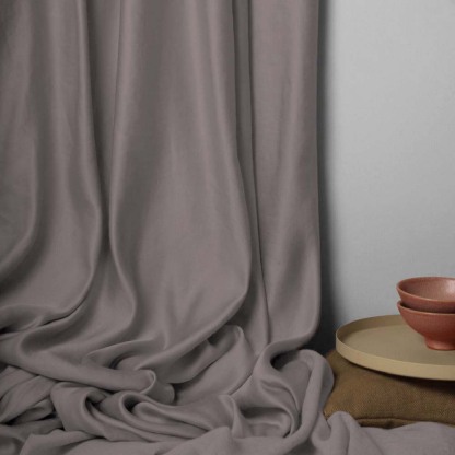 Jacquard Room Darkening Curtains in Mink Grey Set Of 2 - (P149)
