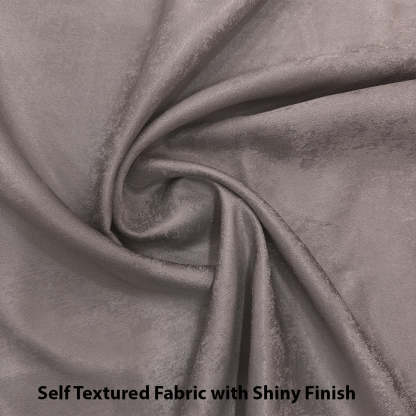 Jacquard Room Darkening Curtains in Mink Grey Set Of 2 - (P149)