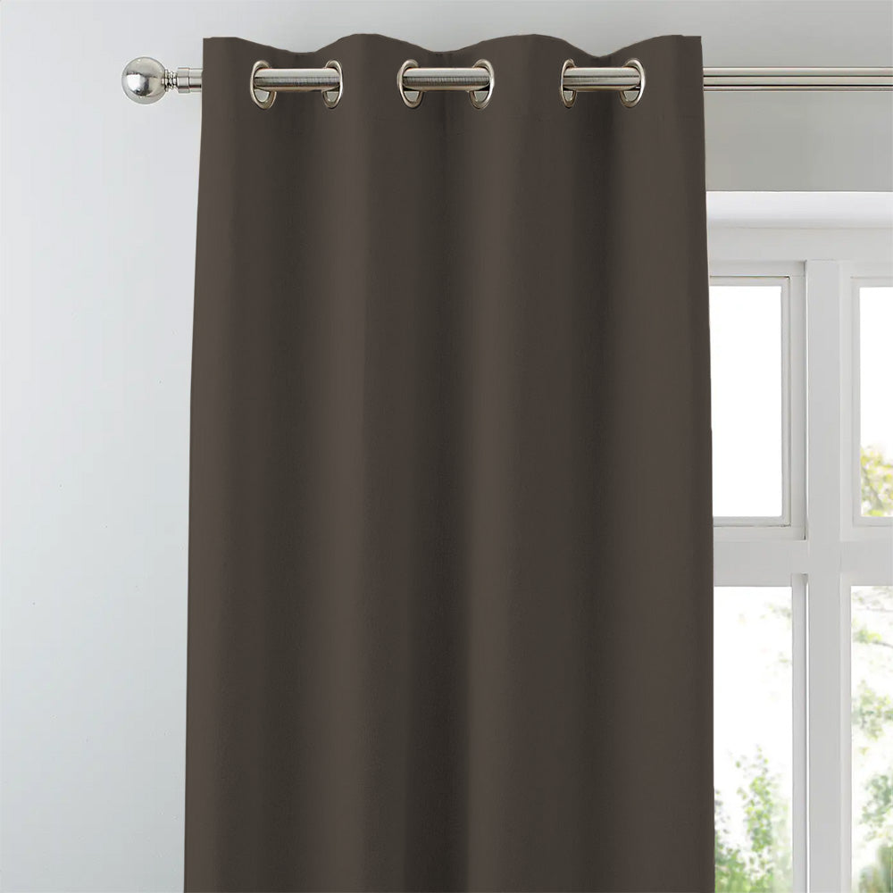 Jacquard Room Darkening Curtains in Ash Grey Set Of 2 - (P15)