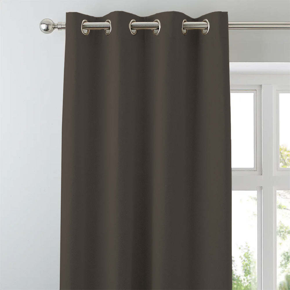 Jacquard Room Darkening Curtains in Ash Grey Set Of 2 - (P15)