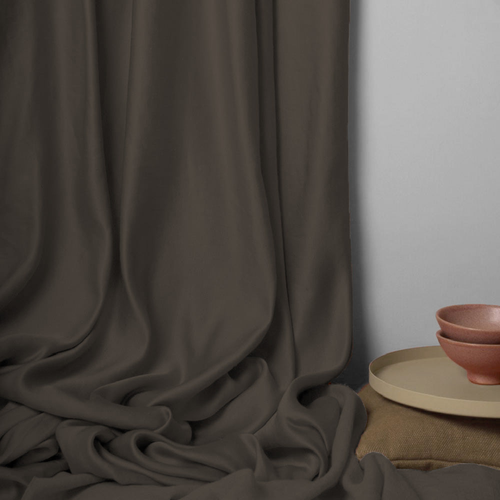 Jacquard Room Darkening Curtains in Ash Grey Set Of 2 - (P15)