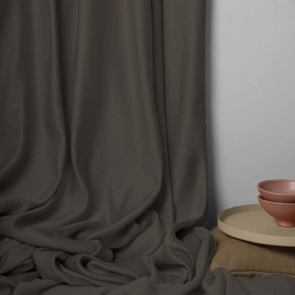 Jacquard Room Darkening Curtains in Ash Grey Set Of 2 - (P15)