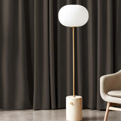 Jacquard Room Darkening Curtains in Ash Grey Set Of 2 - (P15)