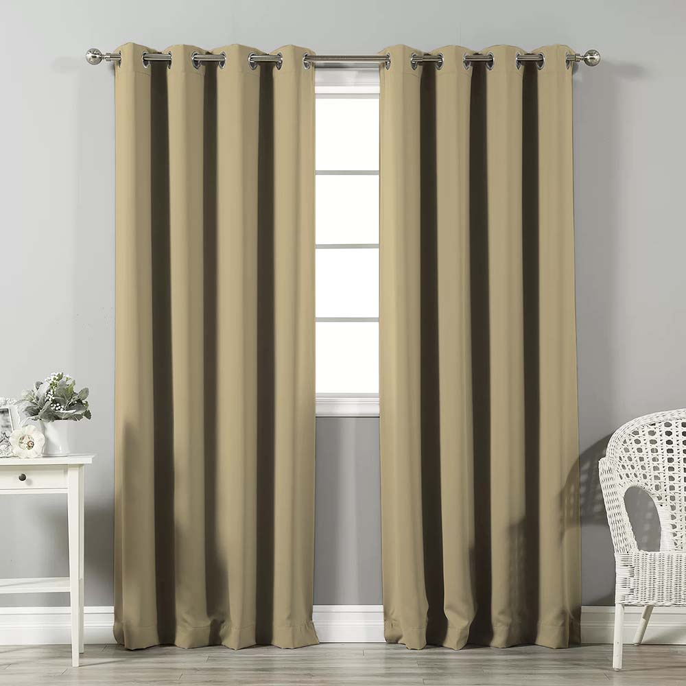 Jacquard Room Darkening Curtains in Khadi Brown Set Of 2 - (P151)
