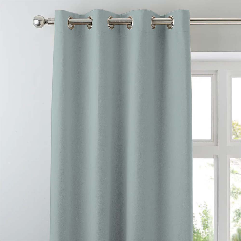 Jacquard Room Darkening Curtains in Polar Green Set Of 2 - (P158)