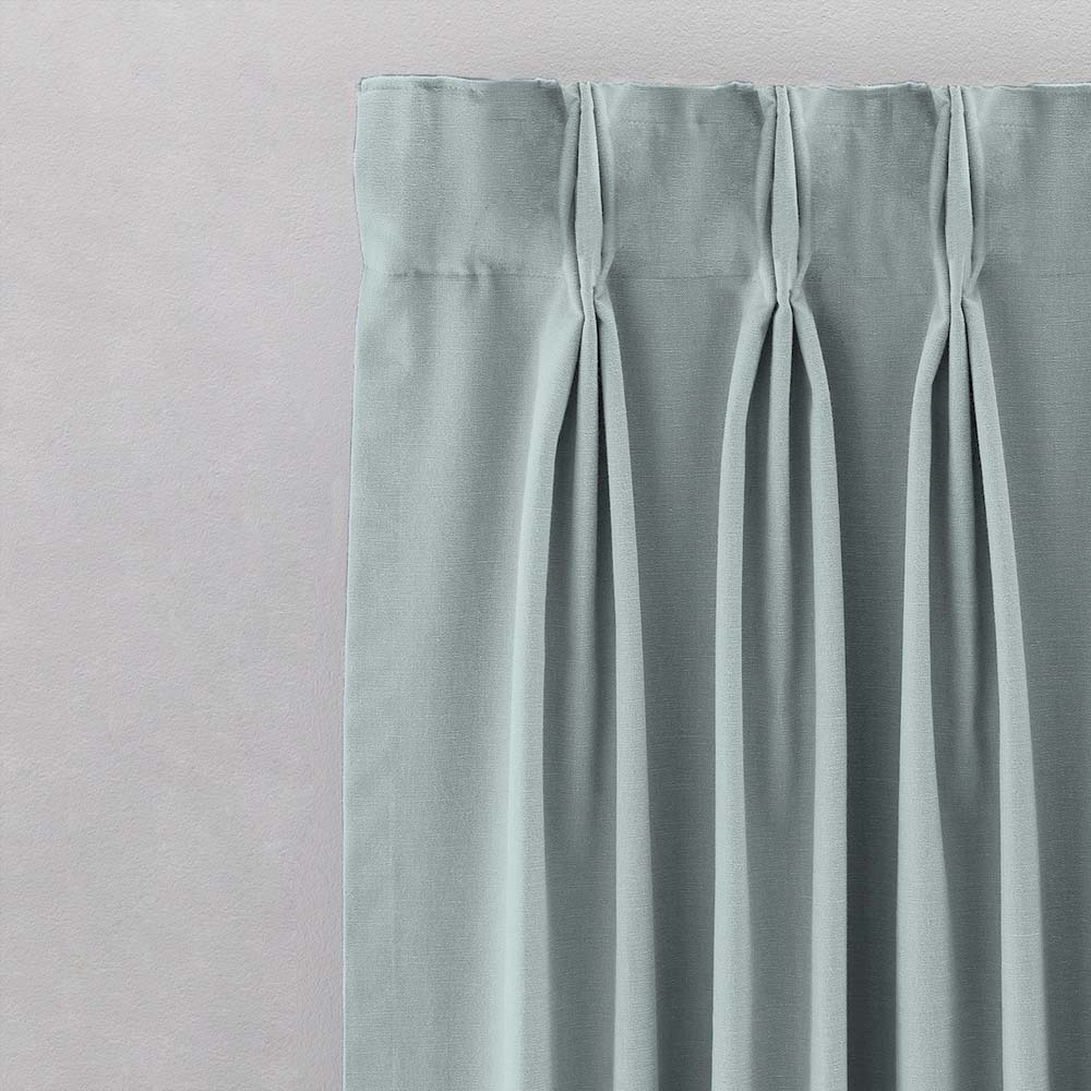 Jacquard Room Darkening Curtains in Polar Green Set Of 2 - (P158)