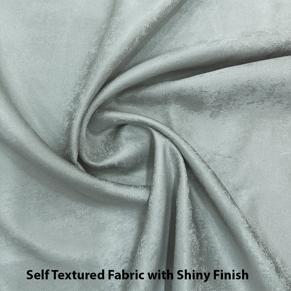 Jacquard Room Darkening Curtains in Polar Green Set Of 2 - (P158)