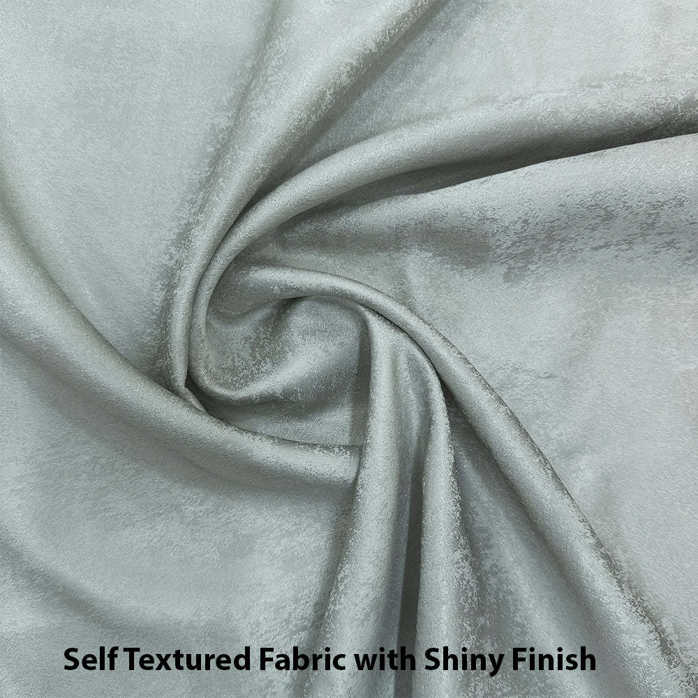 Jacquard Room Darkening Curtains in Polar Green Set Of 2 - (P158)