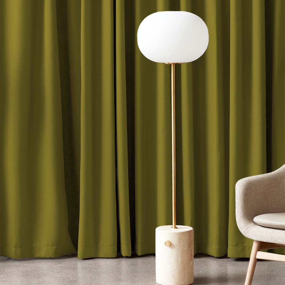 Jacquard Room Darkening Curtains in Woodbine Set Of 2 - (P168)