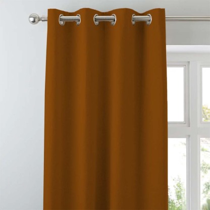 Jacquard Room Darkening Curtains in Almond Butter Set Of 2 - (P170)