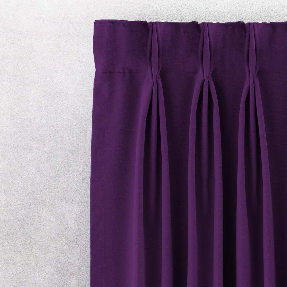 Jacquard Room Darkening Curtains in Grape Purple Set Of 2 - (P175)