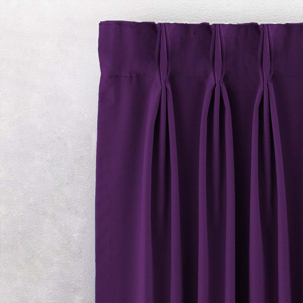 Jacquard Room Darkening Curtains in Grape Purple Set Of 2 - (P175)