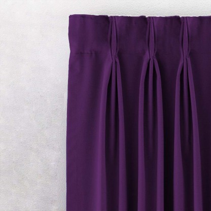 Jacquard Room Darkening Curtains in Grape Purple Set Of 2 - (P175)