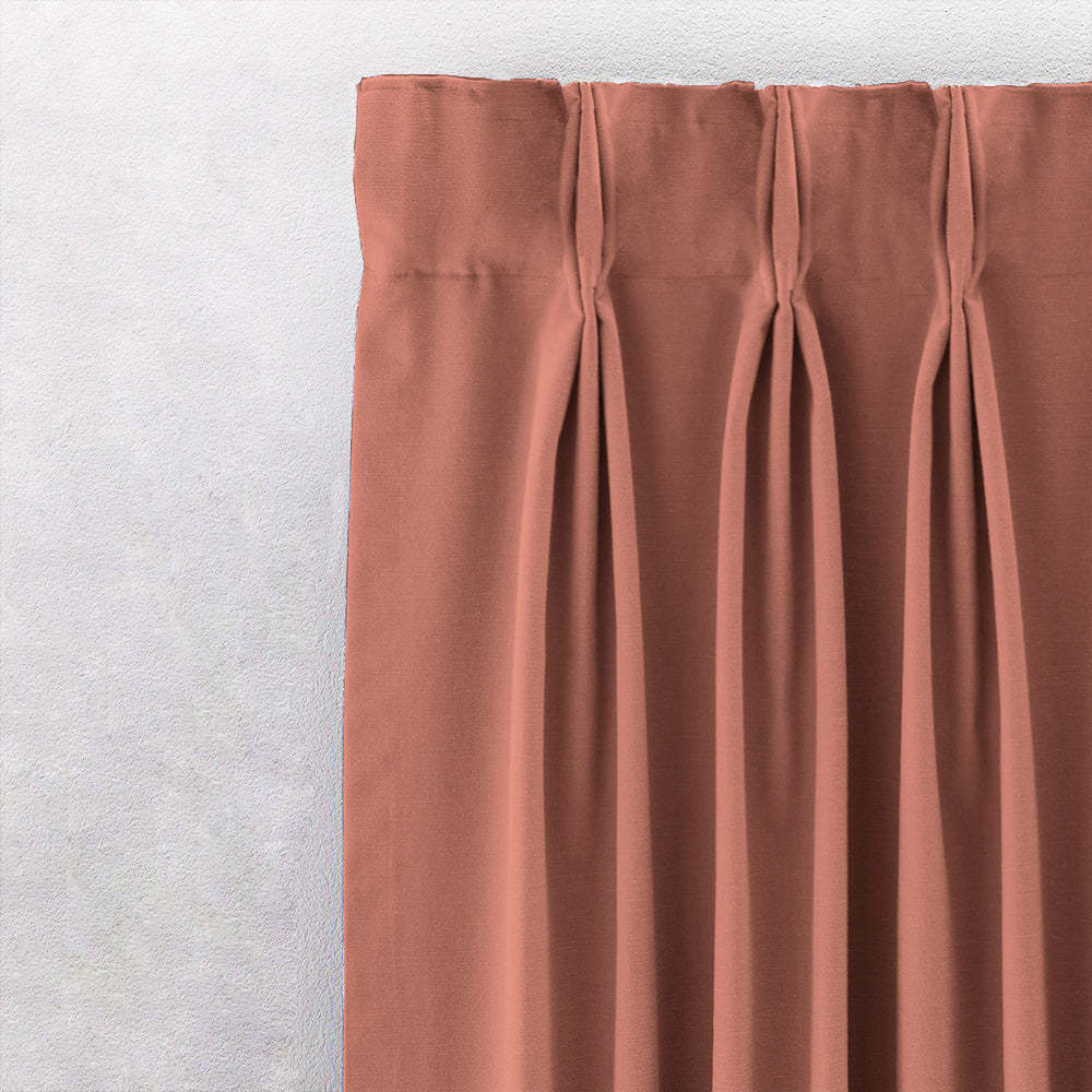 Jacquard Room Darkening Curtains in Grapefruit Pink Set Of 2 - (P18)