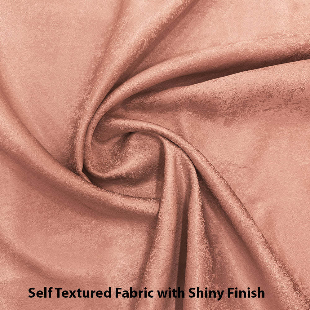 Jacquard Room Darkening Curtains in Grapefruit Pink Set Of 2 - (P18)
