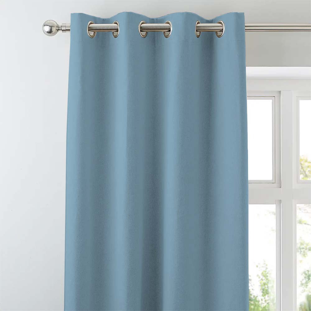 Jacquard Room Darkening Curtains in Marina Mist Blue Set Of 2 - (P188)