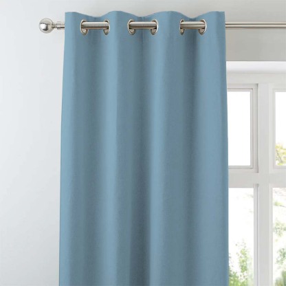 Jacquard Room Darkening Curtains in Marina Mist Blue Set Of 2 - (P188)