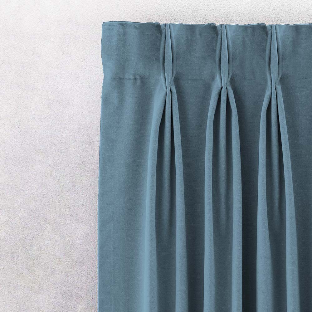 Jacquard Room Darkening Curtains in Marina Mist Blue Set Of 2 - (P188)
