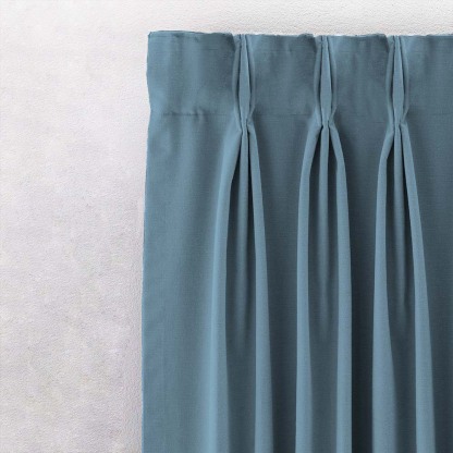 Jacquard Room Darkening Curtains in Marina Mist Blue Set Of 2 - (P188)