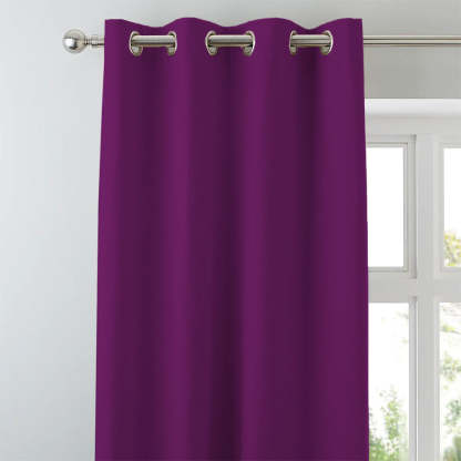 Jacquard Room Darkening Curtains in Macrew Purple Set Of 2 - (P19)