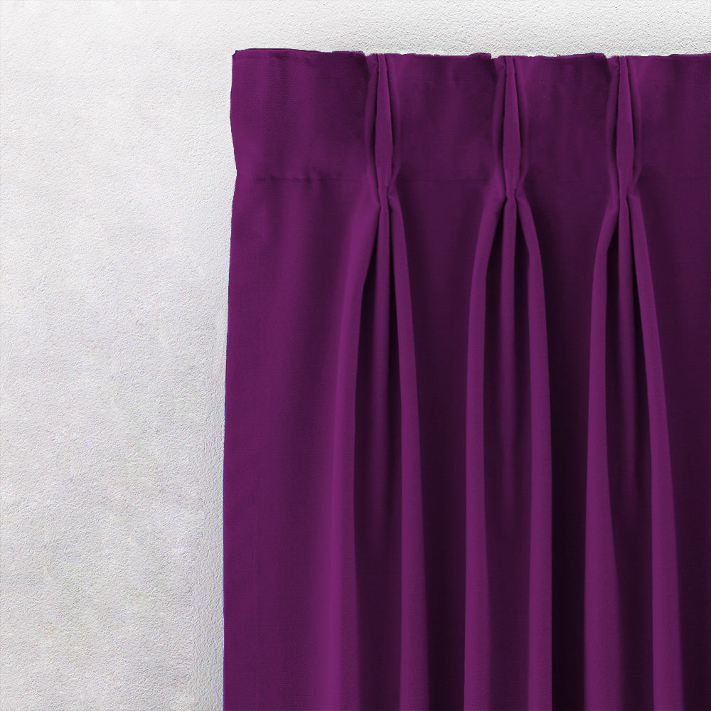 Jacquard Room Darkening Curtains in Macrew Purple Set Of 2 - (P19)