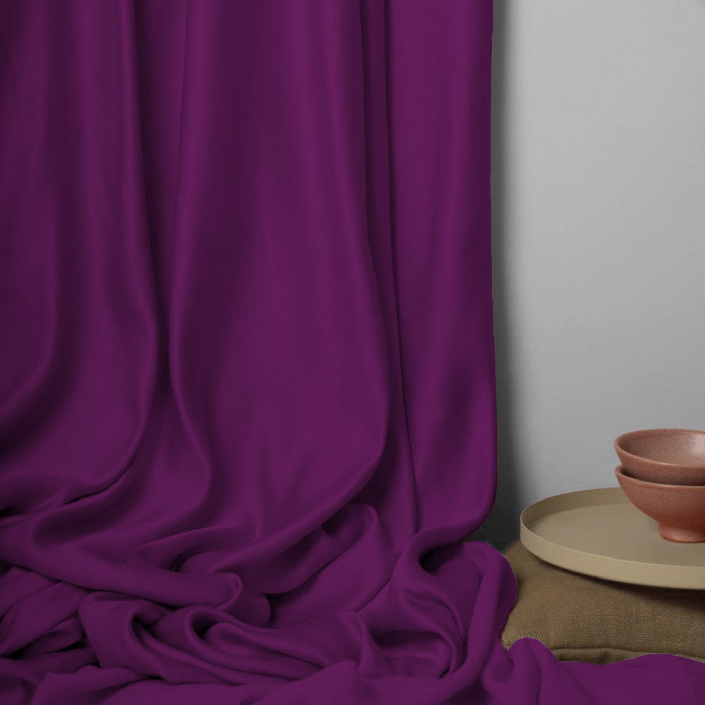 Jacquard Room Darkening Curtains in Macrew Purple Set Of 2 - (P19)