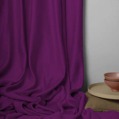 Jacquard Room Darkening Curtains in Macrew Purple Set Of 2 - (P19)