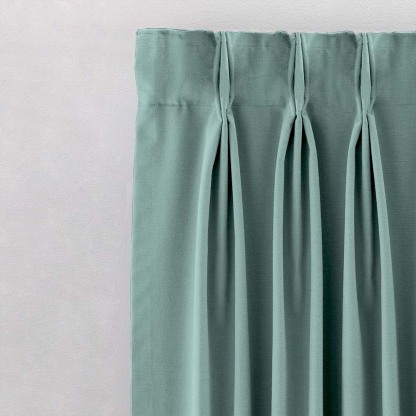 Jacquard Room Darkening Curtains in Volcano Lake Green Set Of 2 - (P191)