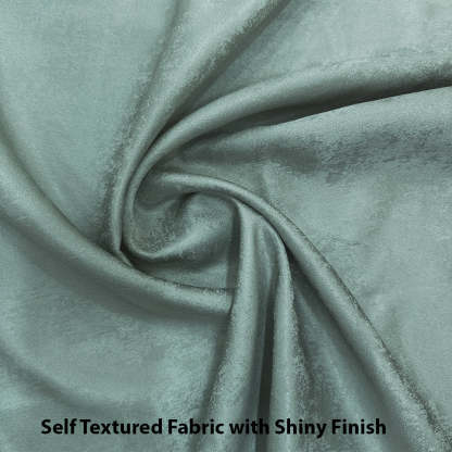 Jacquard Room Darkening Curtains in Volcano Lake Green Set Of 2 - (P191)