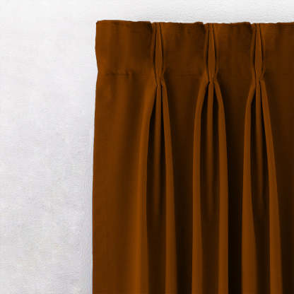 Jacquard Room Darkening Curtains in Clay Brown Set Of 2 - (P194)