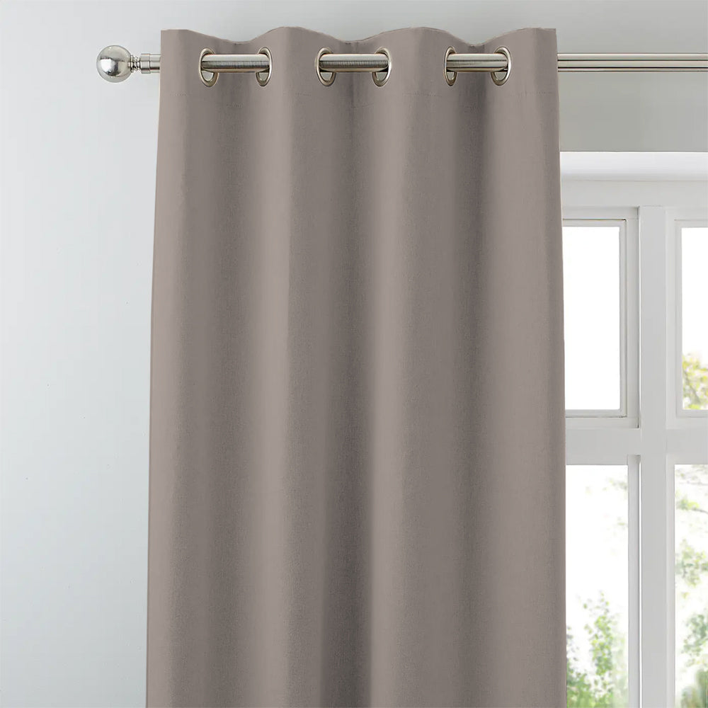 Jacquard Room Darkening Curtains in Pebble Grey Set Of 2 - (P198)