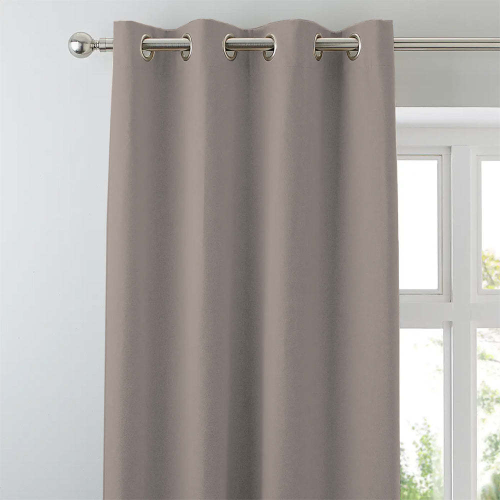 Jacquard Room Darkening Curtains in Pebble Grey Set Of 2 - (P198)