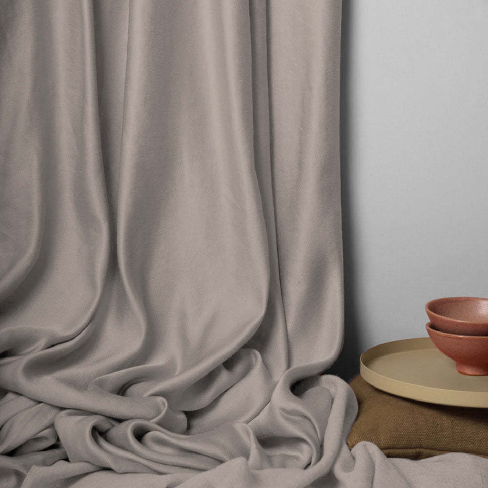 Jacquard Room Darkening Curtains in Pebble Grey Set Of 2 - (P198)